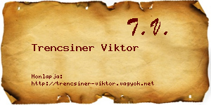 Trencsiner Viktor névjegykártya